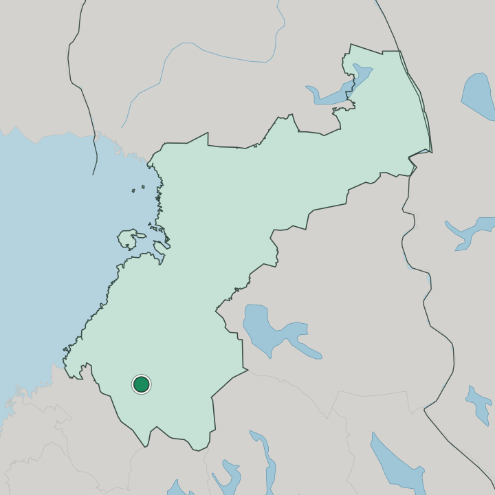 Map showing Nivala — In Pohjois-Pohjanmaa