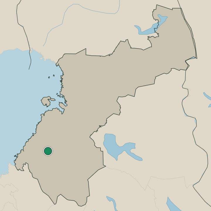 Map showing Oulainen in Pohjois-Pohjanmaa