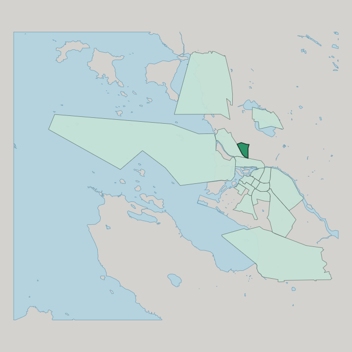 Map showing Alppila — In Oulu
