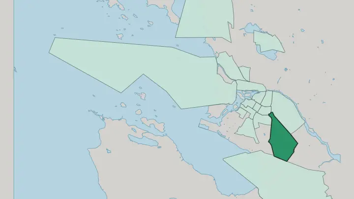 Map of Kaukovainio in Oulu