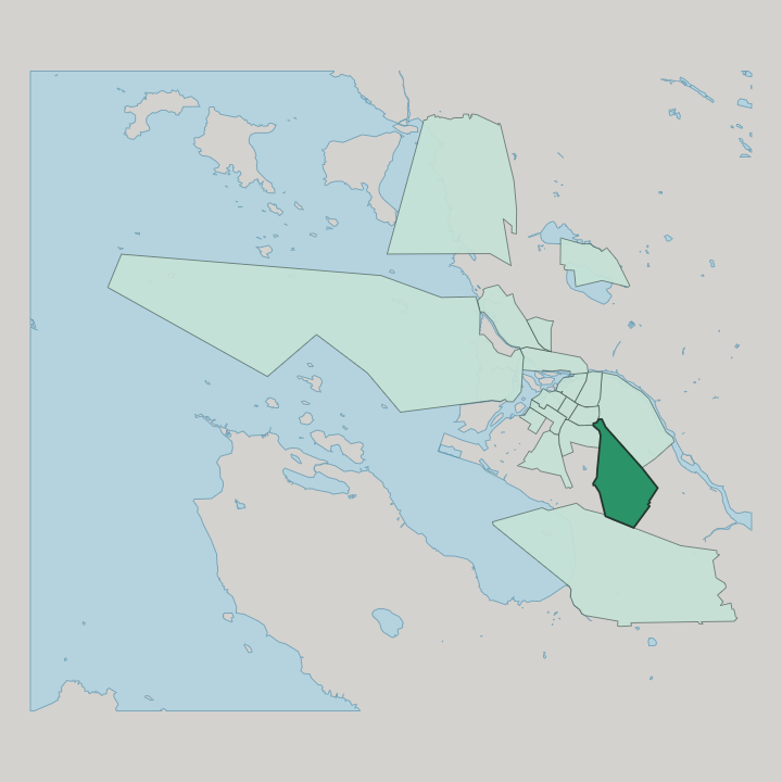 Map showing Kaukovainio — In Oulu