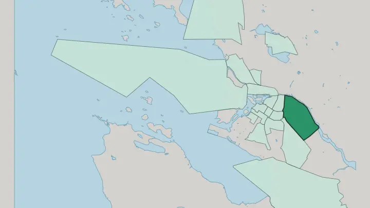 Map of Oulunsuu in Oulu