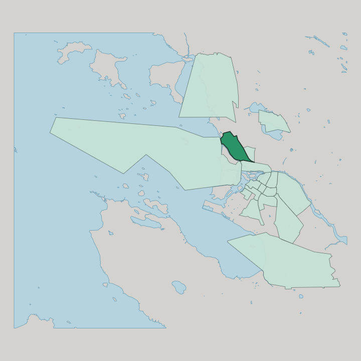 Map showing Toppila — In Oulu