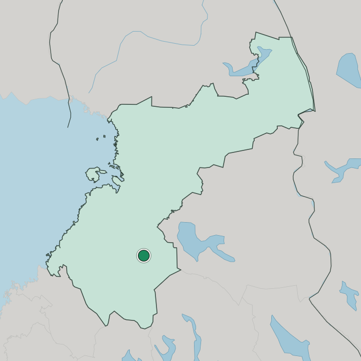 Map showing Piippola — In Pohjois-Pohjanmaa