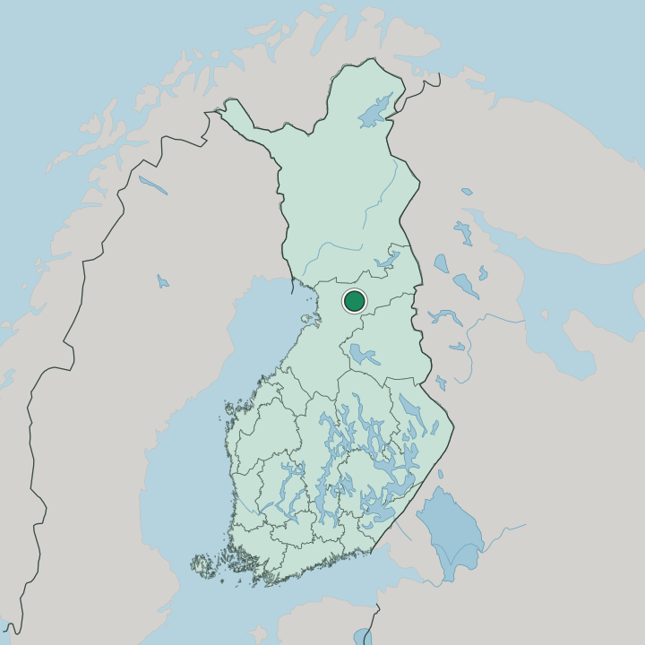Map showing Pudasjärvi — In Finland