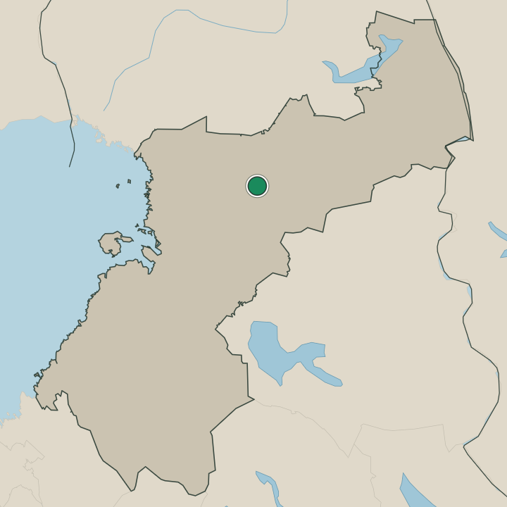 Map showing Pudasjärvi in Pohjois-Pohjanmaa