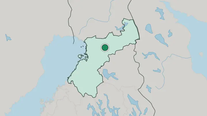 Map of Pudasjärvi in Finland
