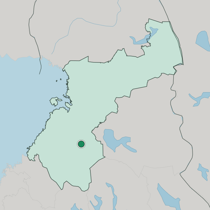 Map showing Pulkkila — In Pohjois-Pohjanmaa
