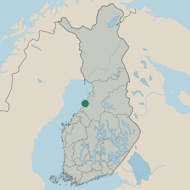 Map showing Pyhäjoki in Republic of Finland