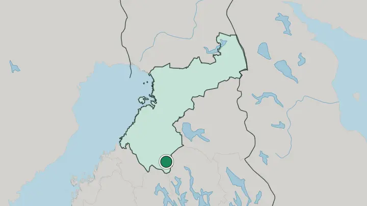 Map of Pyhäsalmi in Finland