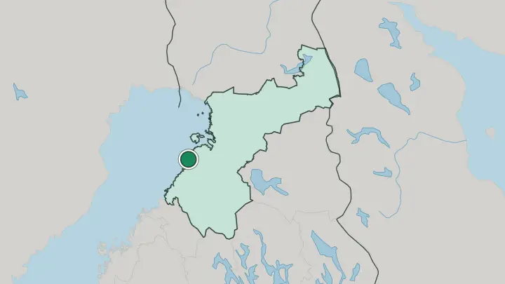 Map of Raahe in Finland