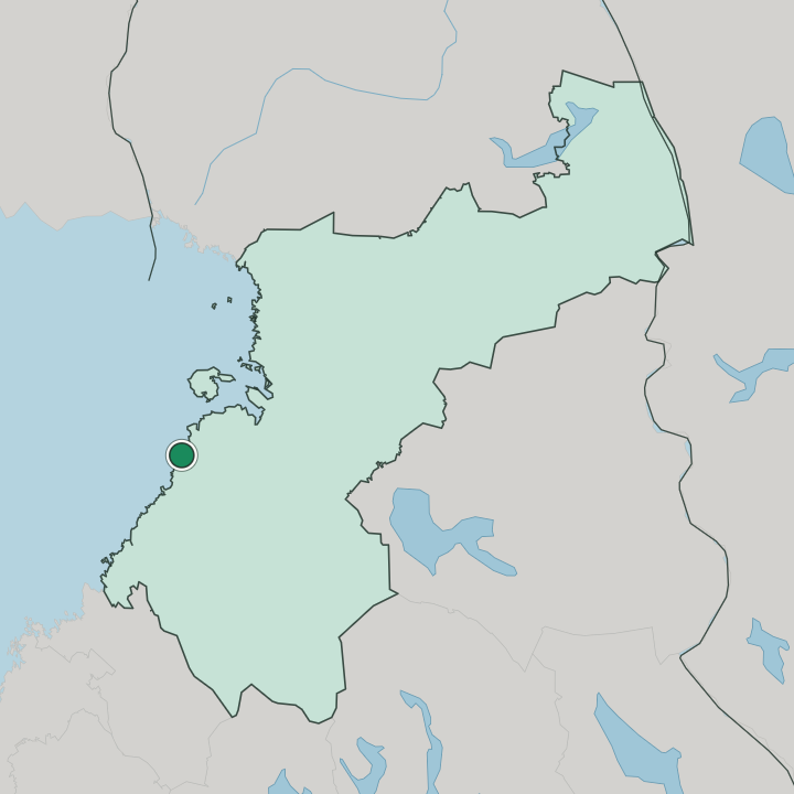 Map showing Raahe — In Pohjois-Pohjanmaa