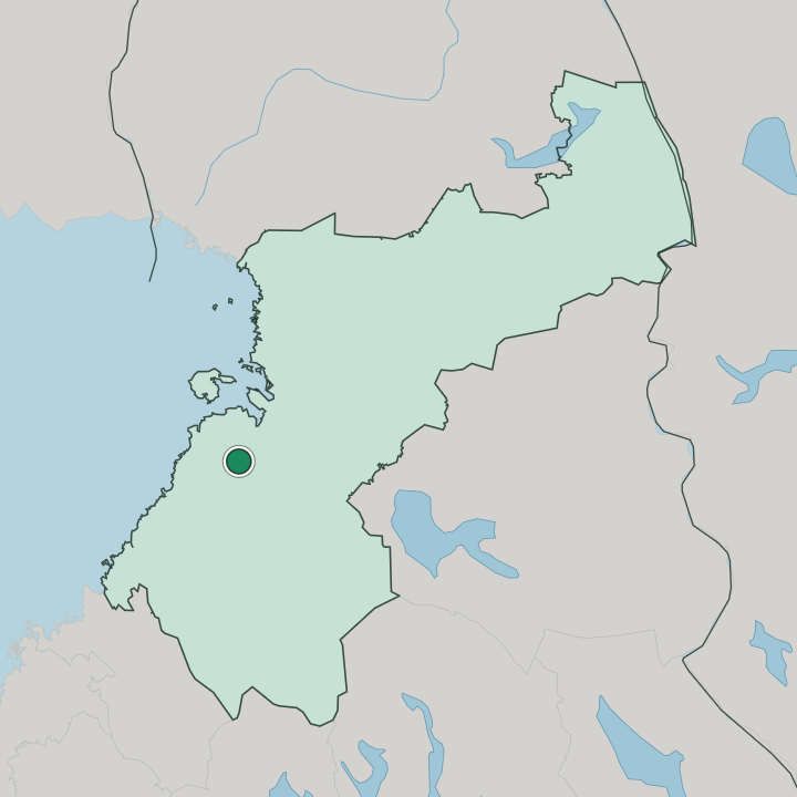 Map showing Ruukki — In Pohjois-Pohjanmaa