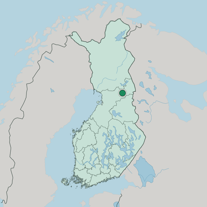 Map showing Taivalkoski — In Finland