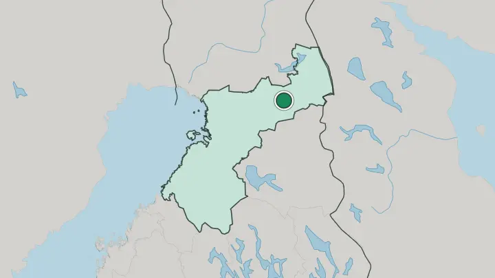 Map of Taivalkoski in Finland