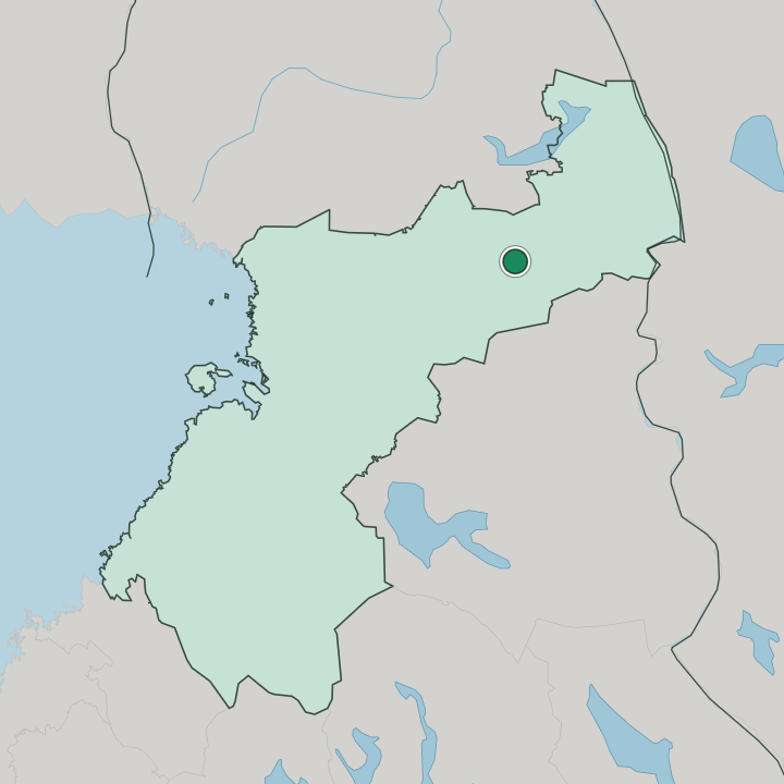 Map showing Taivalkoski — In Pohjois-Pohjanmaa