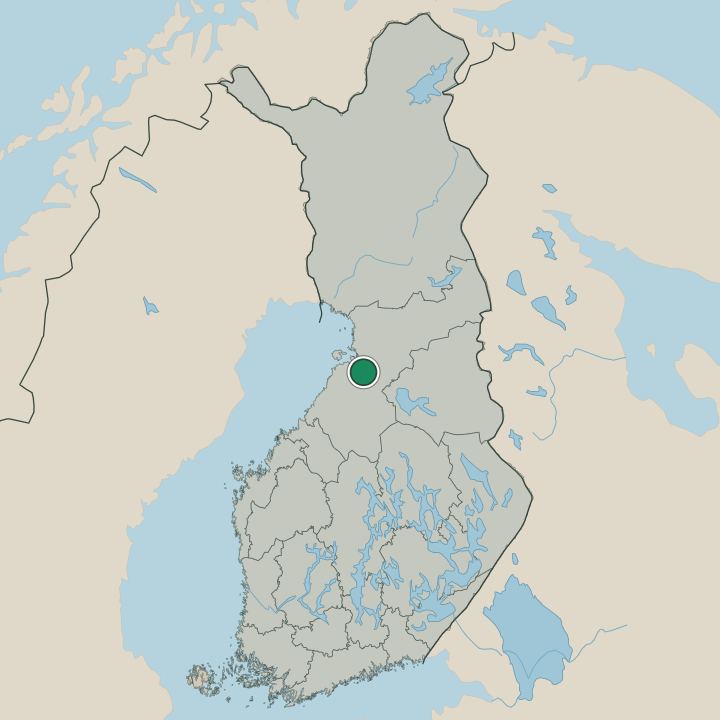 Map showing Tyrnävä in Republic of Finland
