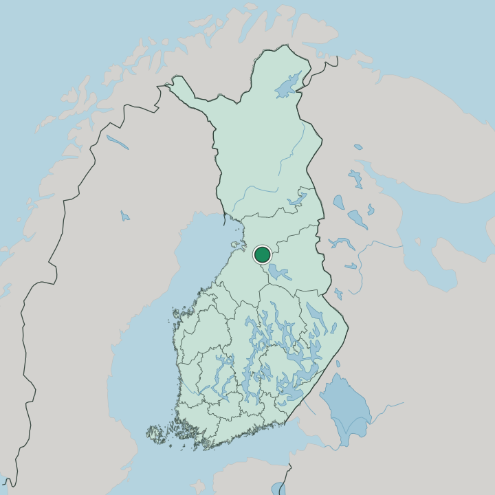 Map showing Utajärvi — In Finland