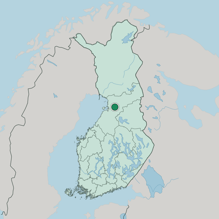 Map showing Ylikiiminki — In Finland