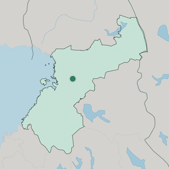 Map showing Ylikiiminki — In Pohjois-Pohjanmaa