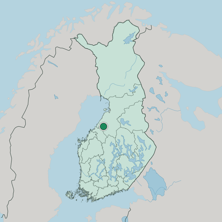 Map showing Ylivieska — In Finland