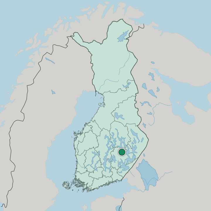 Map showing Joroinen — In Finland