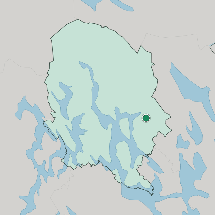 Map showing Kaavi — In Pohjois-Savo