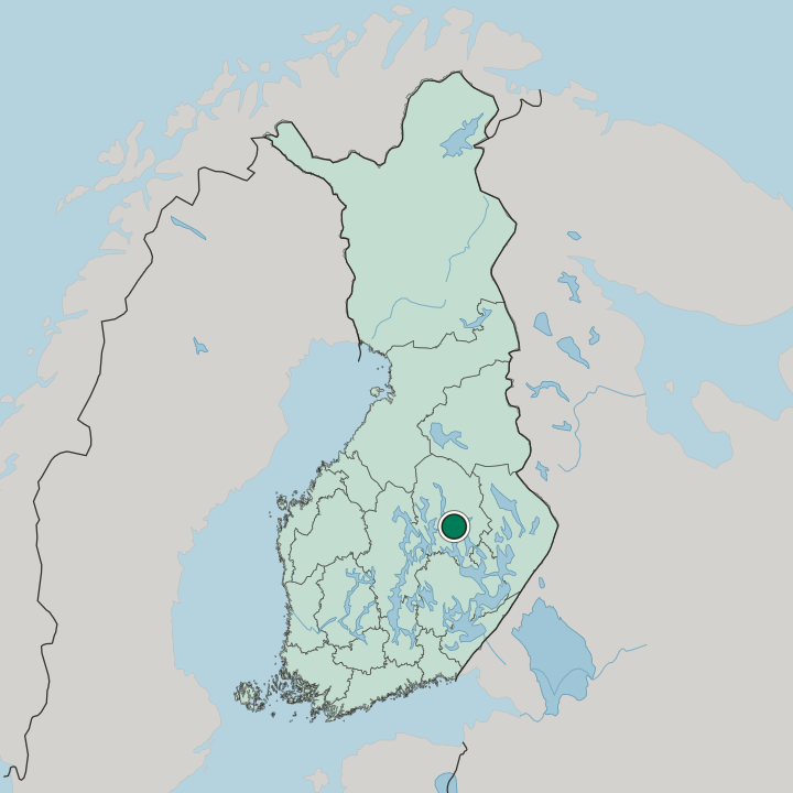 Map showing Kuopionlahti — In Finland