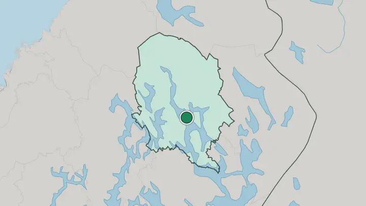 Map of Kuopio in Finland