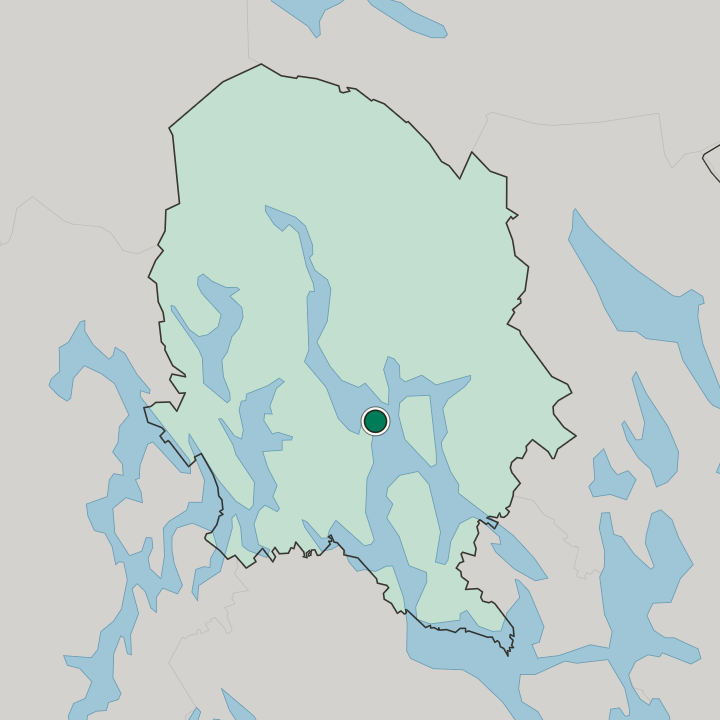 Map showing Kuopionlahti — In Pohjois-Savo