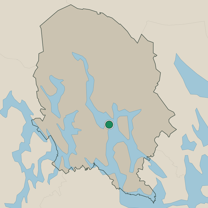 Map showing Kuopio in Pohjois-Savo