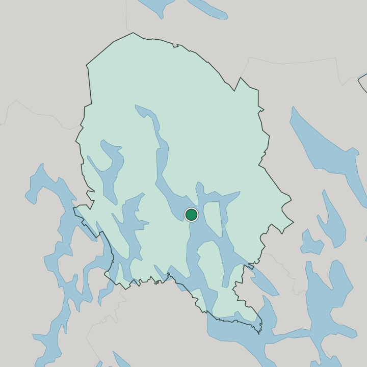 Map showing Kuopio — In Pohjois-Savo
