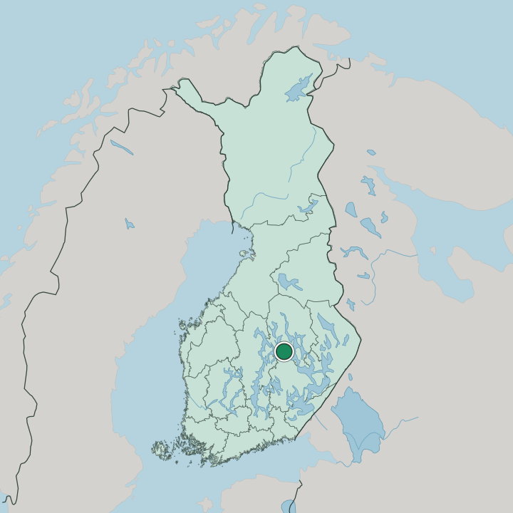 Map showing Suonenjoki — In Finland