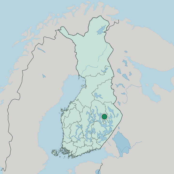 Map showing Tuusniemi — In Finland