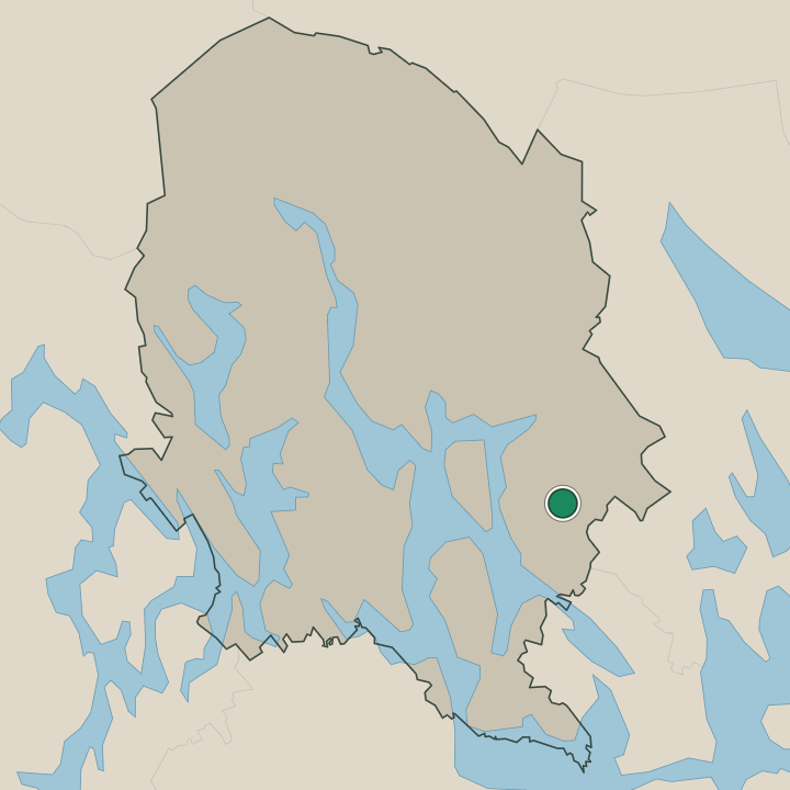 Map showing Tuusniemi in Pohjois-Savo
