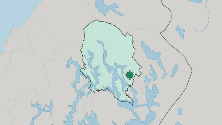 Map of Tuusniemi in Finland