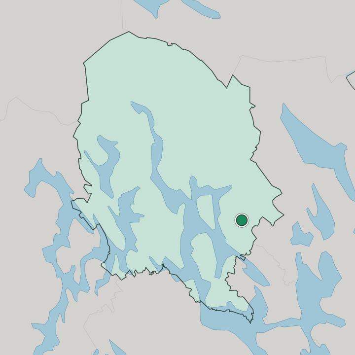Map showing Tuusniemi — In Pohjois-Savo