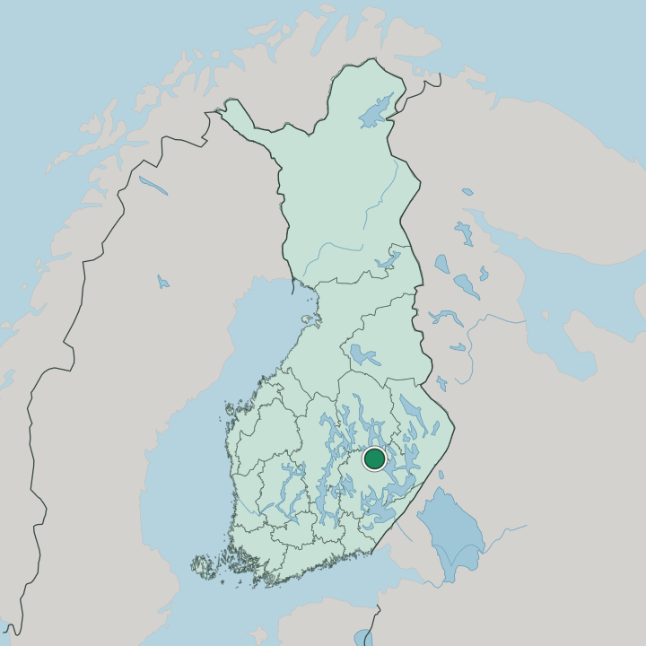 Map showing Varkaus — In Finland