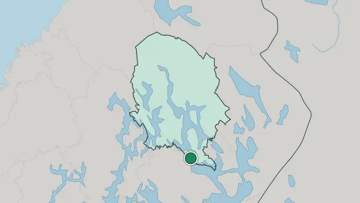 Map of Varkaus in Finland