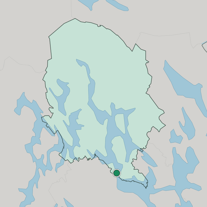 Map showing Varkaus — In Pohjois-Savo