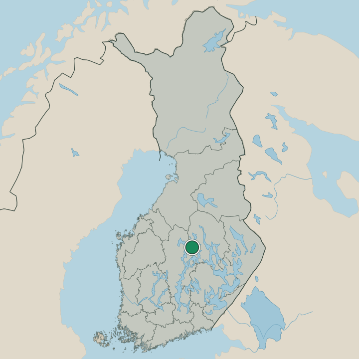Map showing Vesanto in Republic of Finland