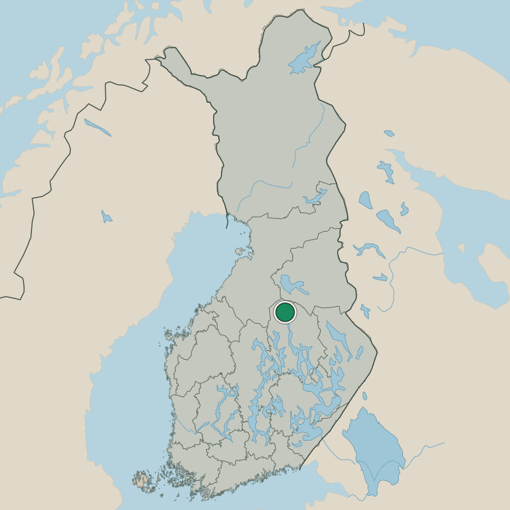 Map showing Vieremä in Republic of Finland