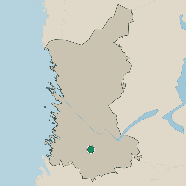 Map showing Eura in Satakunta