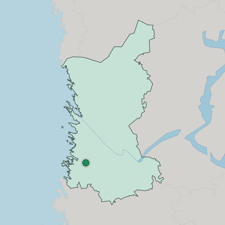 Map showing Eurajoki — In Satakunta
