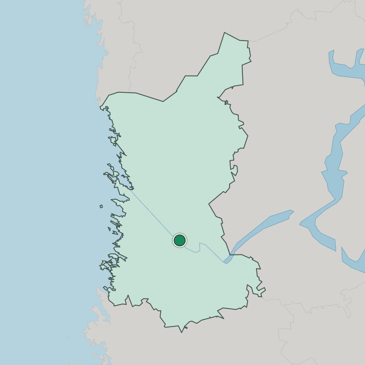 Map showing Harjavalta — In Satakunta