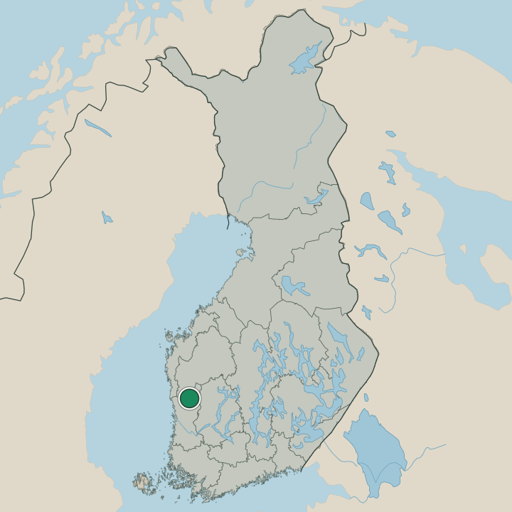 Map showing Honkajoki in Republic of Finland