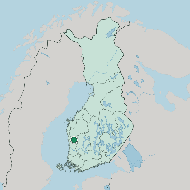 Map showing Honkajoki — In Finland