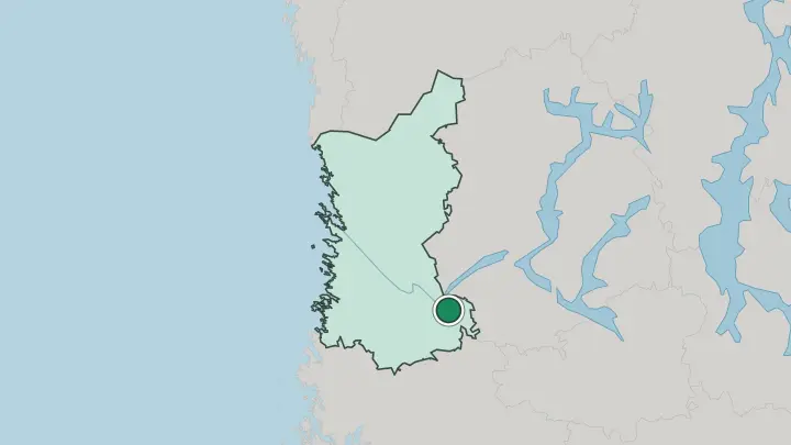 Map of Huittinen in Finland
