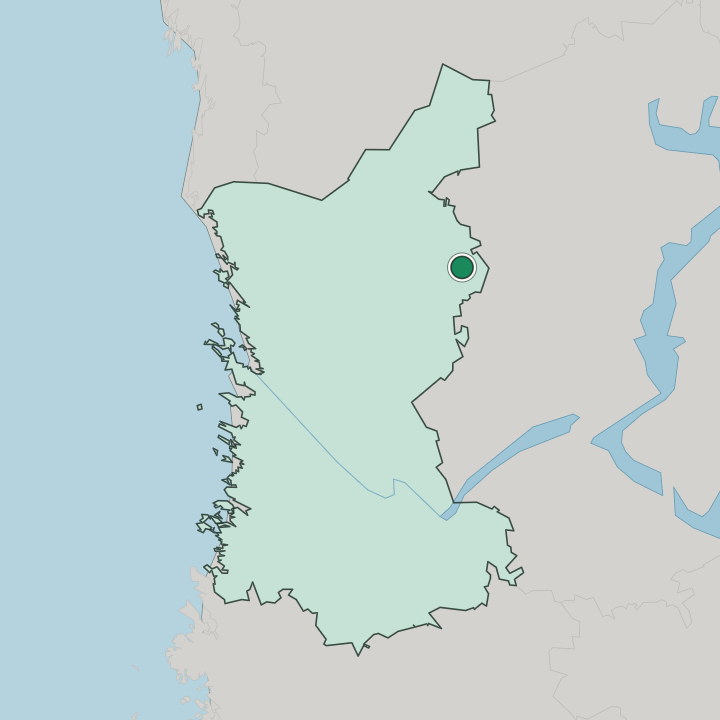 Map showing Jämijärvi — In Satakunta