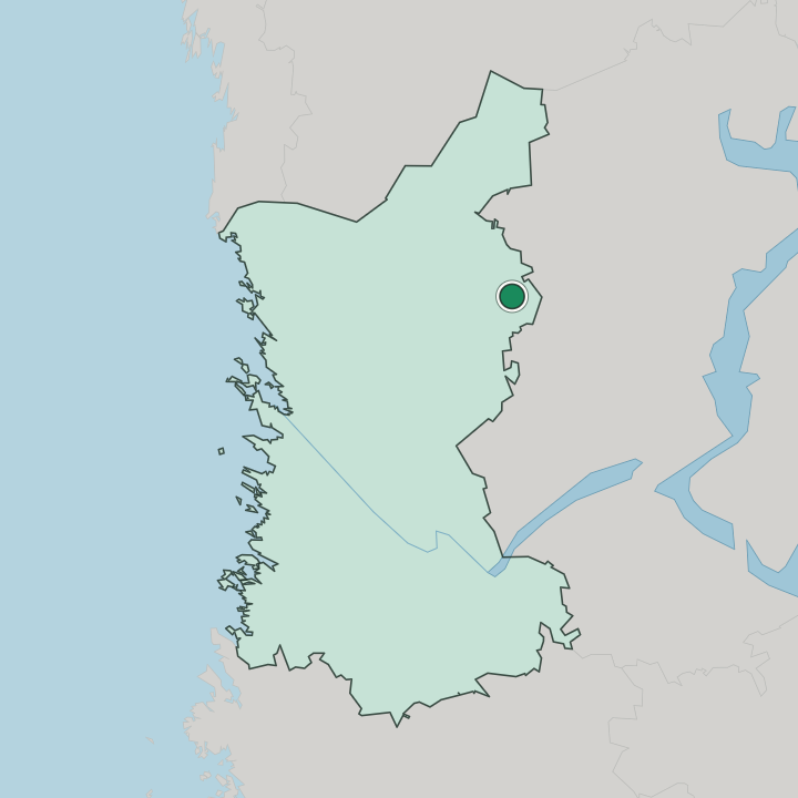 Map showing Jämijärvi — In Satakunta